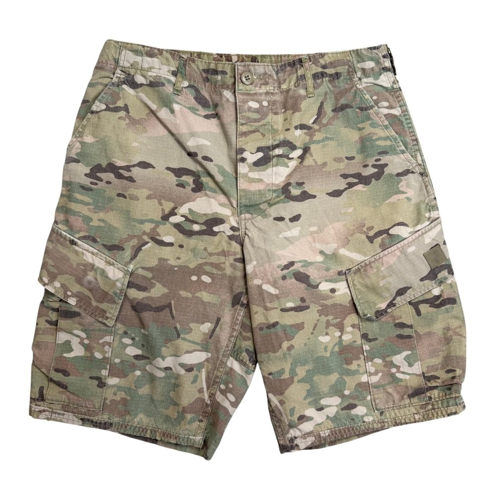 US Military OCP Multicam Combat Cargo Shorts Men M Regular 31-35 Ripstop Y2K